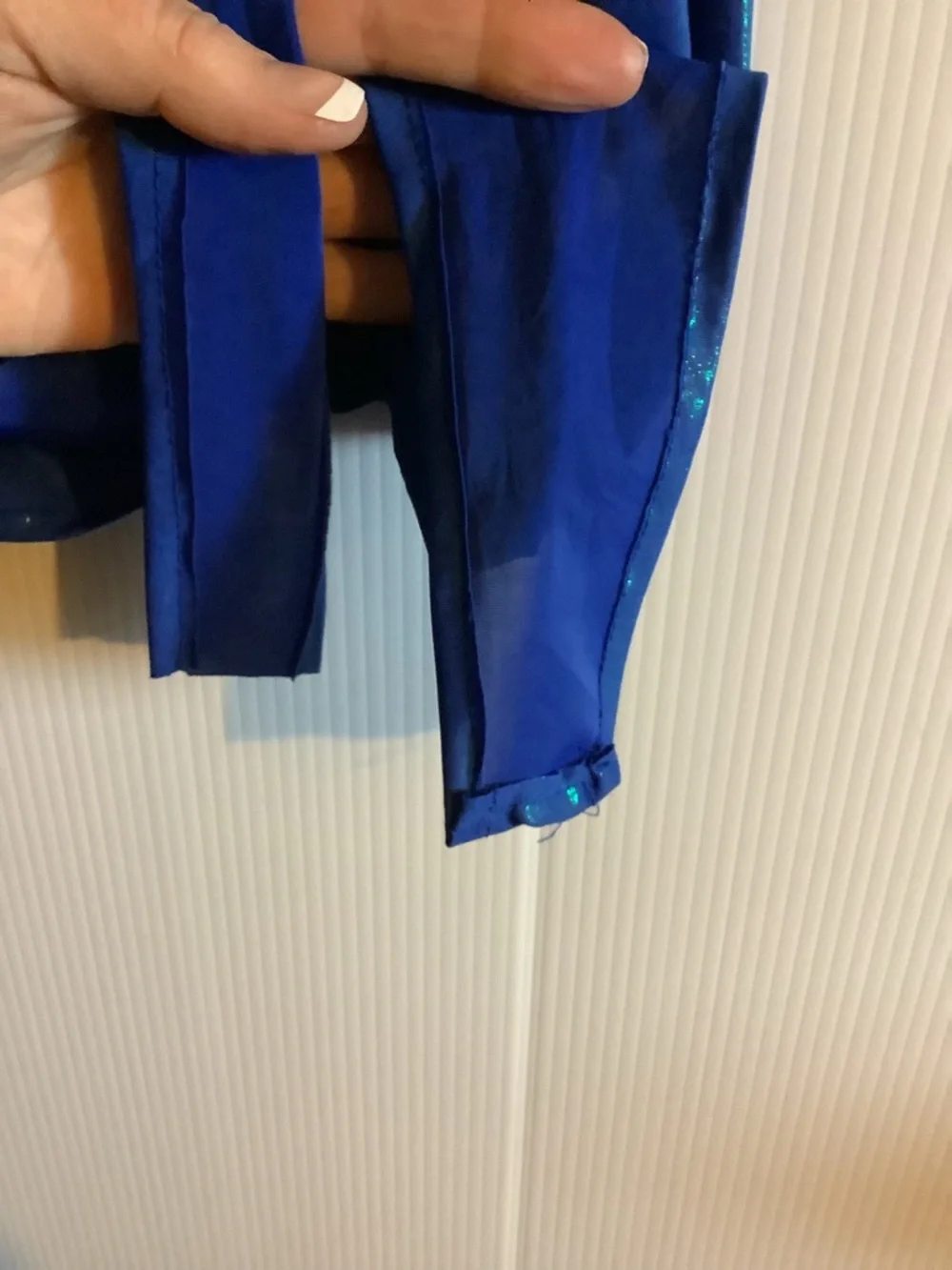 Hand made kids Royal Blue Beaded Halter Dress